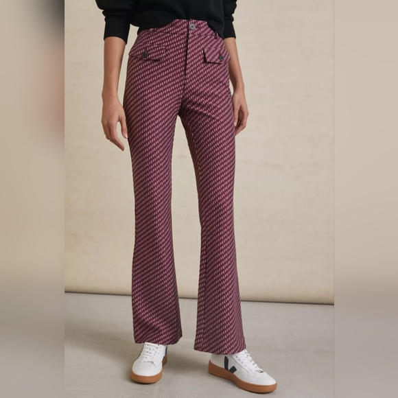 Anthropologie The Essential by Anthropologie Slim Flared Pants Size 4 - Picture 1 of 5